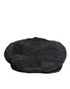 Dolce & Gabbana Black Polyester Newsboy Men Cloth Capello Hat In Black