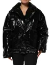 Dolce & Gabbana Insulated Glossy Oversized Jacket In Black