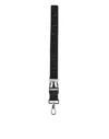 Dolce & Gabbana Black Polyester Stretch Rubberised Dg Logo Men Keychain In Black