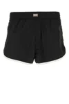 Dolce & Gabbana Elastic Waistband Swimming Shorts With Contrast Trim In Nerobianco