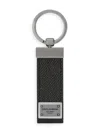 Dolce & Gabbana Calfskin Key Chain With Logo Tag In Black