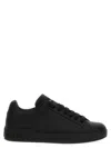 Dolce & Gabbana 'portofino' Black Low Top Sneakers With Logo Lettering Detail In Black