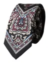 Dolce & Gabbana Black Printed 100% Silk Adjustable Men Men's Tie In Black