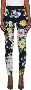 Dolce & Gabbana Mix Fiori Cropped Leggings In Hn5jc Mix Fiori F.ne