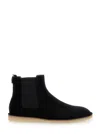 Dolce & Gabbana Black Pull-on Ankle Boots With Dg Logo In Multicolor