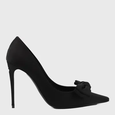 DOLCE & GABBANA BOW DETAILED SATIN PUMPS