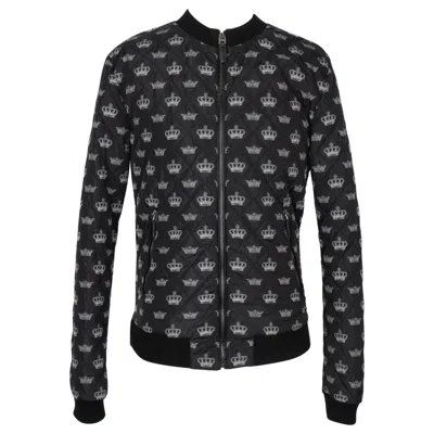 Pre-owned Dolce & Gabbana Black Quilted Bomber Jacket