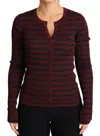 Dolce & Gabbana Black Red Striped Viscose Cardigan Sweater In Black And Red