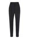 Dolce & Gabbana Black Regular Flat Front Pants In Blue