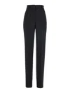 Dolce & Gabbana Black Regular Flat Front Pants In Black