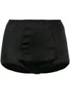 Dolce & Gabbana Stretch Satin High Waisted Briefs In White