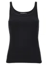 Dolce & Gabbana Ribbed Slim Black Tank Top In Black