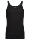 Dolce & Gabbana Marcello Ribbed-knit Tank Top In Black