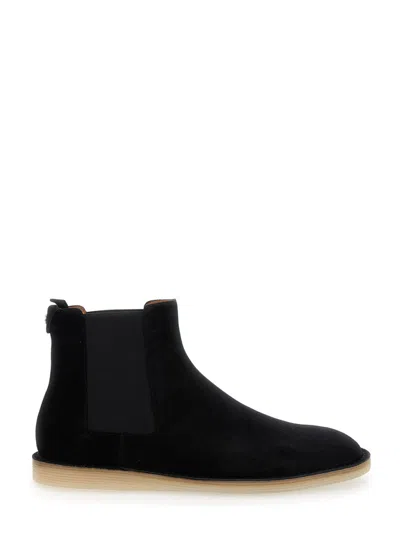 DOLCE & GABBANA BLACK ROUND TOE BOOTS