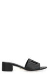 Dolce & Gabbana Dg Cutout Leather Mule Sandals In Black