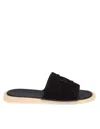 Dolce & Gabbana Pantoletten Aus Wildleder In Black