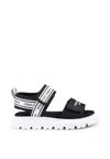 Dolce & Gabbana Kids Logo Velcro Sandals In Black