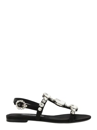 Dolce & Gabbana Bianca Sandals In Black