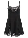 Dolce & Gabbana Lace And Satin Evening Dress In Black