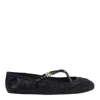 Dolce & Gabbana Black Satin Ballet Flats Women In Black