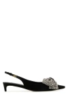 Dolce & Gabbana Satin Sling-back With Rhinestone Embroidery
