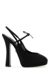 Dolce & Gabbana Vally 105 Satin Slingback Pumps In Black