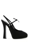 Dolce & Gabbana Vally 105 Satin Slingback Pumps In Black