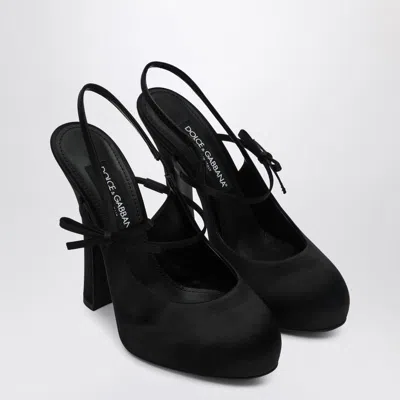 Dolce & Gabbana Black Satin Pumps