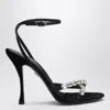 Dolce & Gabbana Keira 105 Satin Sandals With Gemstone Embellishments In Black