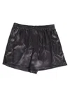 Dolce & Gabbana Black Satin Silk Elastic Men Boxer Short Swimwear In Multi