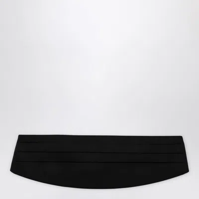 Dolce & Gabbana Silk Satin Cummerbund In Black