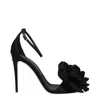 Dolce & Gabbana Black Satin Stiletto Heel Women's Sandals In Black