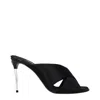Dolce & Gabbana Black Satin Stiletto Heels Sandals In Black