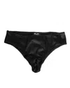 Dolce & Gabbana Black Satin Stretch Slip Brief Women Underwear In Black