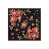 Dolce & Gabbana Women Multicolor Silk Square Scarf With All-over Floral Motif And Logo On The Front In Black