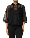 Dolce & Gabbana Black See Through Hooded Pullover Sweater In Black