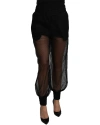 Dolce & Gabbana Black See Through Jogger Polyester Pants