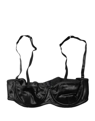 Dolce & Gabbana Black Semi-pad Underwire Balconette Bra Underwear