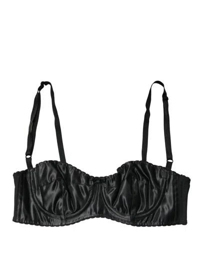 Dolce & Gabbana Black Semi-pad Underwire Balconette Bra Women's Underwear