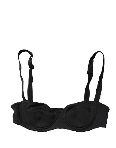 Dolce & Gabbana Black Semi-pad Underwire Balconette Bra Women's Underwear