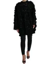 Dolce & Gabbana Black Sequined Embellished Pullover Sweater In Black