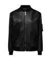 Dolce & Gabbana Zip Front Jacket With Ribbed Cuffs In Black