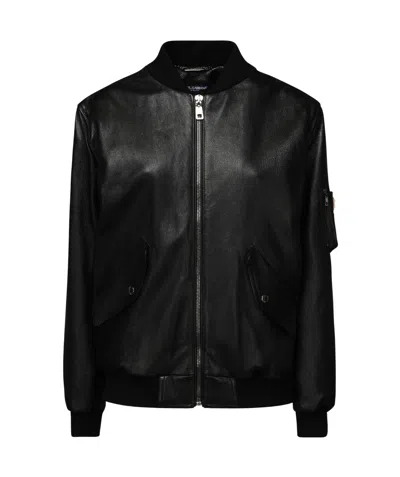 Dolce & Gabbana Chaqueta De Cuero - Negro In Black