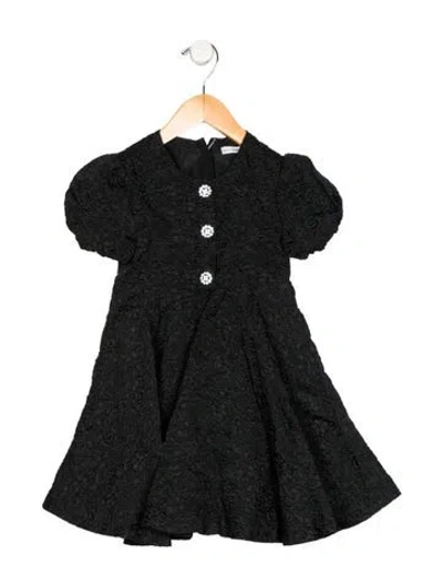 Pre-owned Dolce & Gabbana Babies' Black Short Sleeve Dress With Zip Closure