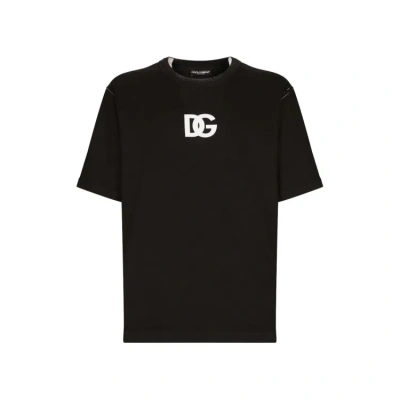 Dolce & Gabbana Black Short Sleeve Logo T-shirt