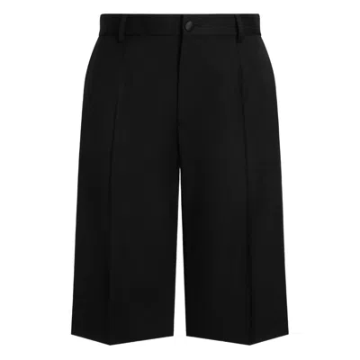 Dolce & Gabbana Pleated Wide-leg Shorts In Black