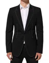 Dolce & Gabbana Black Sicilia 2 Buttons Suit Jacket Blazer In Black