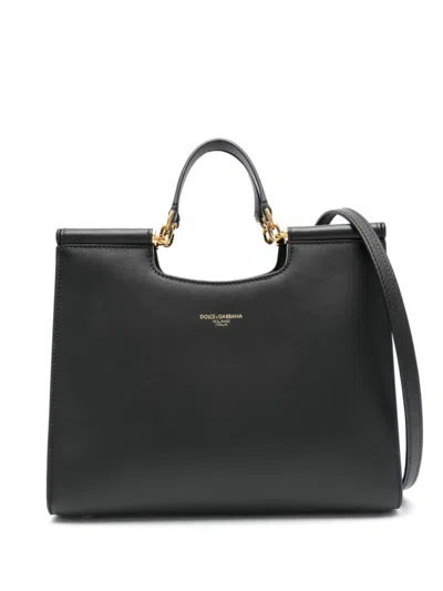 Dolce & Gabbana Black Siciliy Satchel Bag