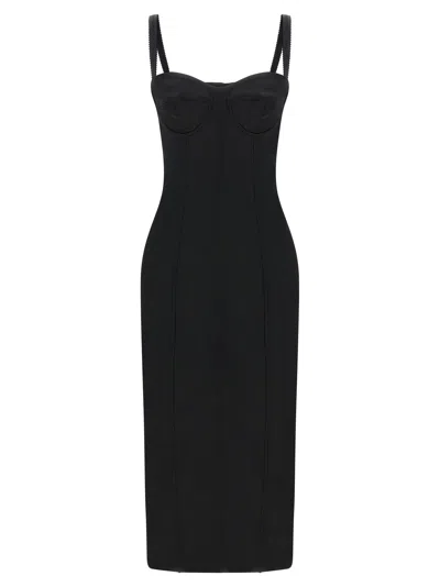 Dolce & Gabbana 'black Sicily' Bra Corset Dress