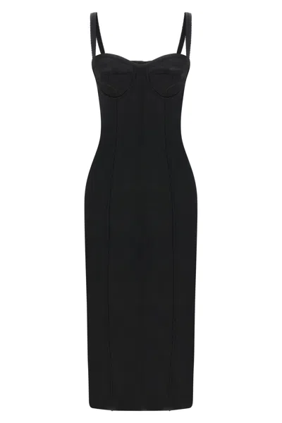 Dolce & Gabbana 'black Sicily' Bra Corset Dress